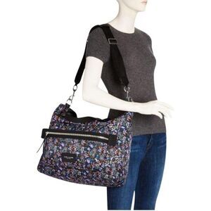 Marc Jacobs Garden Paisley Biker Baby Purple Multi Nylon Tote